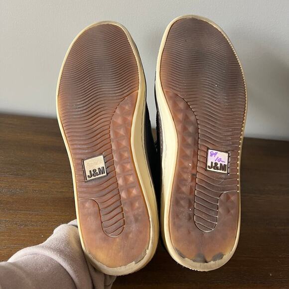 Johnston & Murphy Mens Duncan Black Knit Leather  Lace Up Shoe- Size 10.5M - Picture 7 of 10